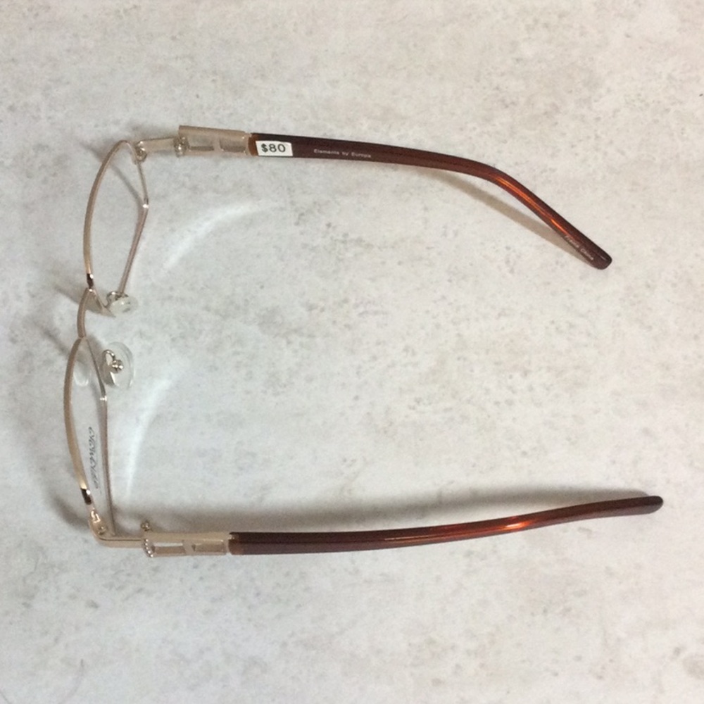NWT Elements gold metal eyeglasses new old stock - Picture 4 of 16